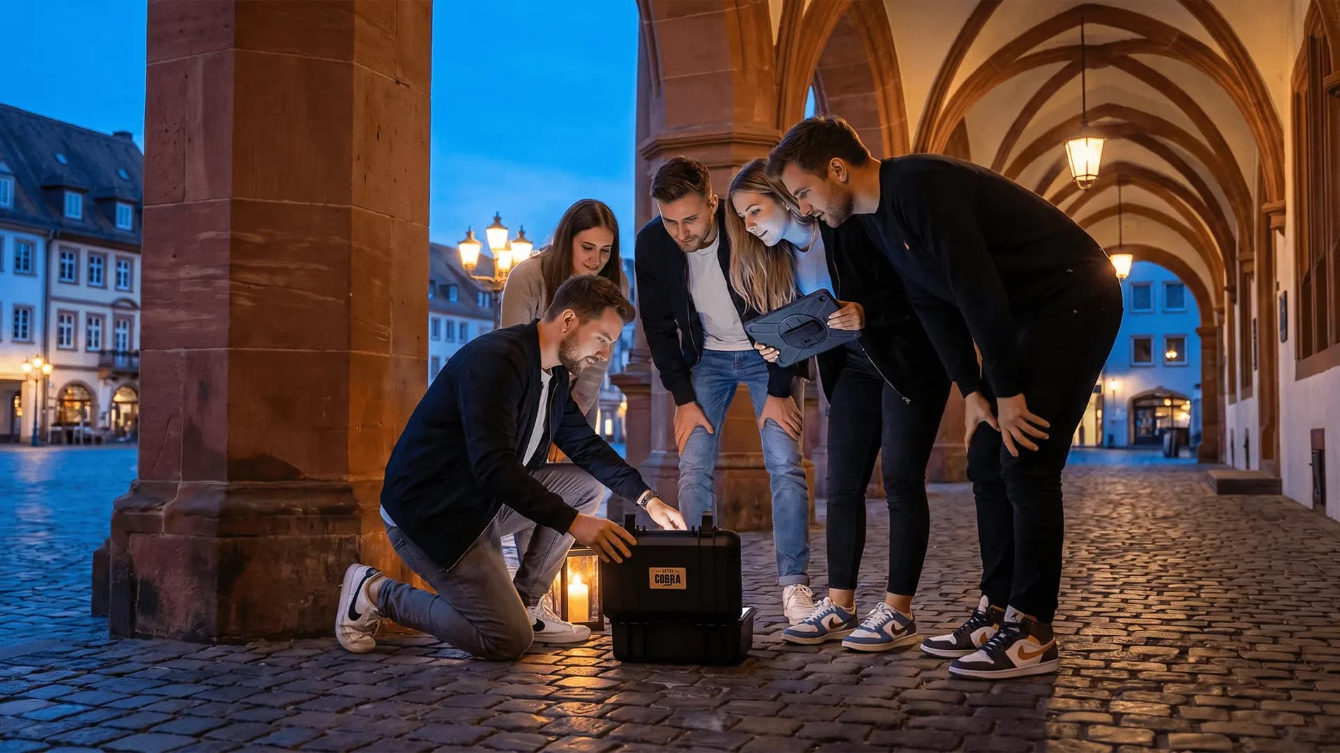 Begrüßung, Briefing und Team-Einteilung